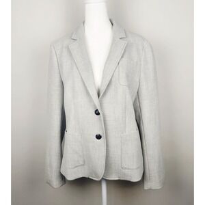 Banana Republic Blazer Womens 6 Light Gray Tailored Jacket Career Business